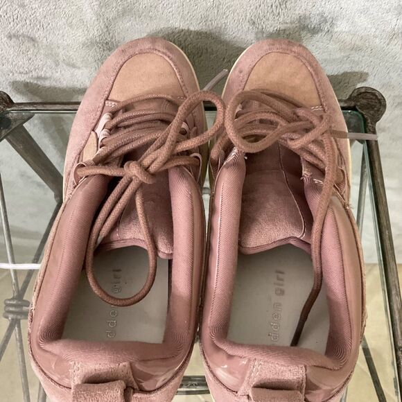 90’s Y2K style Madden Girl Bounce Platform Shoes 8.5 Pink Faux Suede * - Picture 9 of 12